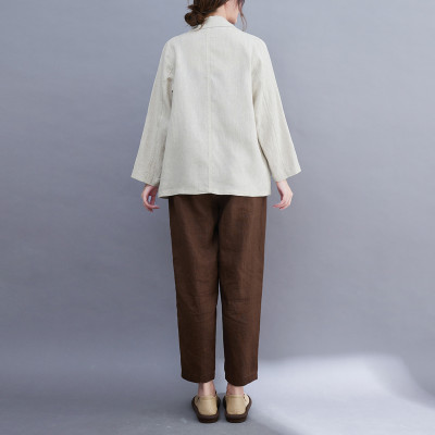 Áo blazer linen nữ, áo vest nữ kiểu Hàn Quốc tay lỡ, chất linen mềm cao cấp Haint Boutique Bz04