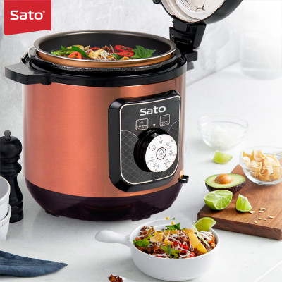 Nồi áp suất đa năng SATO 6AS041.N 6.0L - Nồi áp suất đa chức năng : nấu cơm, nấu cháo, hầm gân, ninh, súp, hấp, giữ ấm ... Dung tích : 6.0 lít phù hợp gia đình 4 - 6 người - Miễn phí vận chuyển toàn quốc - Hàng chính hãng