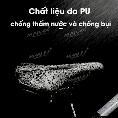 Đệm yên xe đạp đường trường touring BSH-01 chống thấm nước và chống trượt, da PU, kích thước 28 x 14 cm - Mai Lee
