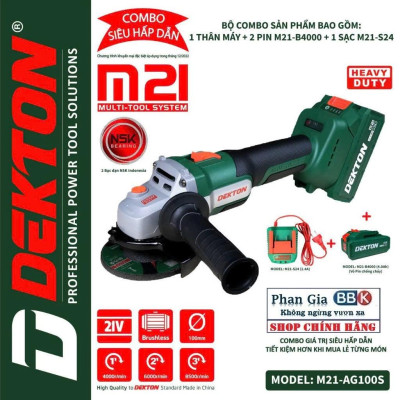 Máy mài dùng Pin Dekton M21-AG100PRO- Hàng chính hãƞg!