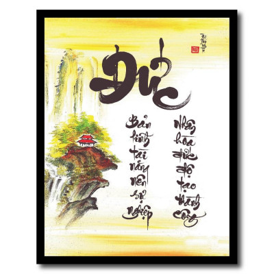 Tranh khung thư pháp Việt treo tường nhiều mẫu