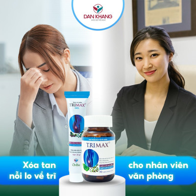 Combo co búi trĩ Trimax (1 viên uống và 1 gel) giảm đau rát săn se búi trĩ ngừa trĩ tái phát