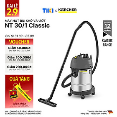 Máy hút bụi khô và ướt công nghiệp Karcher NT 30/1 Classic - Hàng chính hãng