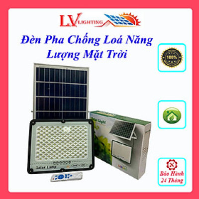 Đèn Năng Lượng Mặt Trời Chống Lóa 100W Vỏ Nhôm Nguyên Khối