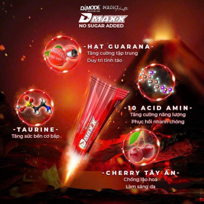 DMAXX thức uống bổ sung vitamin năng lượng không đường DAMODE 51 gói màu đỏ mỗi gói 2,2gr