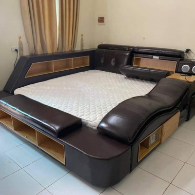 Giường ngủ Juno Sofa cao cấp có thành massage Kt 1m6 x 2m hoặc 1m8 x 2m