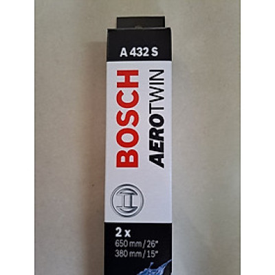 Gạt Mưa BOSCH AeroTwin Set A432S Kích thước 26 inch /65cm – 15inch /38cm Dành cho Chevrolet Trax (17-),...