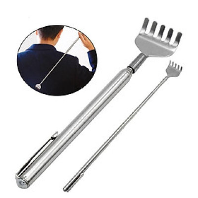 (Xả Rẻ Lấy 5*) Cây gãi lưng inox tùy chỉnh rút gọn chiều dài 52cm gãi ngứa hình bàn tay loại tốt (có hàng sẵn) Loại Xịn