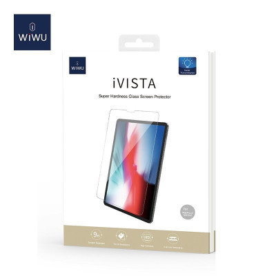 Miếng dán kính cường lực full màn hình 2.5D Cho iPad Pro 11 2021 Chip M1 / Pro 11 2020 / Pro 11 2018 / Air 4 10.9 inch hiệu WIWU iVista Chống va đập, vát cạnh 2.5D, chống vân tay - hàng nhập khẩu 
