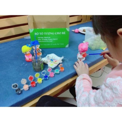 BỘ TÔ TƯỢNG BẰNG THẠCH CAO 10 TƯỢNG KÈM MÀU