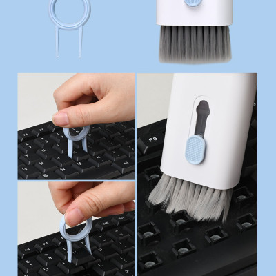 Bộ vệ sinh làm sạch cho bàn phím, máy tính, màn hình điện thoại, tai nghe bluetooth đa chức năng 7 trong 1 - Hàng Chính Hãng