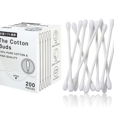 Combo hộp 200 tăm bông mềm kháng khuẩn Sanritsu + set 30 tăm chỉ nha khoa - nội địa Nhật Bản