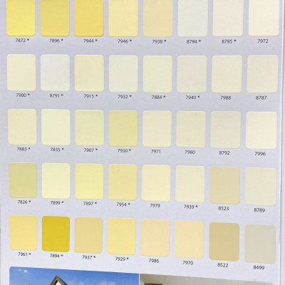 Sơn nước Toa 4 Season Top Silk dễ lau chùi nội thất màu vàng 7923 _5L