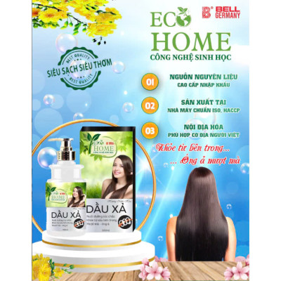 Dầu Xả ECOHOME Kim Ngân Hương Nước Hoa Công Nghệ Sinh Học, Nuôi Dưỡng Tóc Chắc Khỏe Bên Trong 500ml
