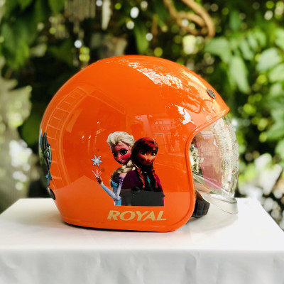 Nón bảo hiểm trẻ em 34 có kính âm, mũ xe máy chính hãng Royal M139 KID cho trẻ em có vòng đầu 48-52cm