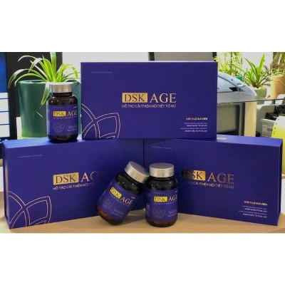 Viên uống nội tiết tố nữ DSK AGE giúp cân bằng nội tiết tố, giúp giảm nám, sạm da, nhăn da giúp da săn chắc - Hộp 3 Lọ x 15 Viên