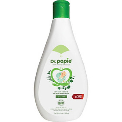 Nước tắm gội thảo dược cho bé Dr.Papie chai 500ml