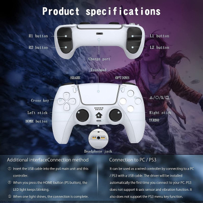 Gamepad Tay Game Không dây Bluetooth P4+ / T28 cho máy tính - điện thoại hàng nhập khẩu