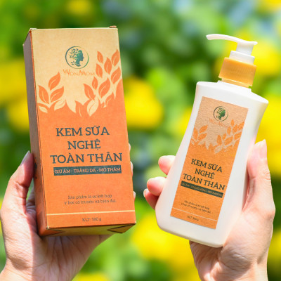 Bộ đánh bay thâm rạn, dưỡng trắng toàn thân Wonmom ( 1 Dầu rạn + 1 Kem sữa nghệ toàn thân )