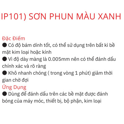 Sơn phun màu xanh đánh dấu máy móc thiết bị JIP101