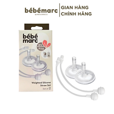 Ống Hút Silicone Có Bi Trọng Lực Bébémarc  - Giúp Bé Uống Dễ Dàng Ở Mọi Góc Độ (Set 2 cái)
