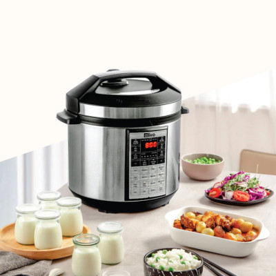 Nồi Áp Suất Điện Olivo PC60 Ruột Inox 6L Thương Hiệu Mỹ Gồm 16 Chức Năng Công Suất 1000 W - Hàng Chính Hãng