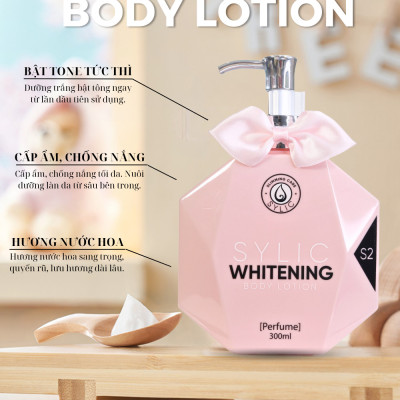 Kem Dưỡng Trắng Da SYLIC Whitening Body Lotion Full Size Hương nước hoa - Dưỡng trắng, cấp ẩm, chống nắng