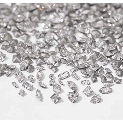 Đá Khối Nail Angelica Smini Set 100 Viên Làm Nail, Siêu Nhỏ, Chân Bằng, Chân Nhọn, Đá Chân Vàng, Trang Trí Móng Đẹp Nữ Women