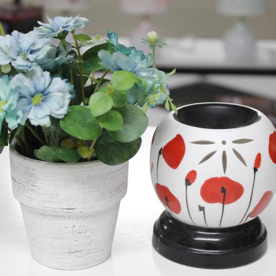 Đèn Xông Tinh Dầu Bát Tràng Mẫu Phong Cảnh MACBT69 - Mẫu Ngẫu Nhiên + Tặng Kèm 1 Bóng Đèn Dự Phòng