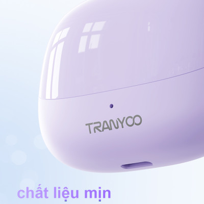 Tai nghe Bluetooth 5.3 TRANYOO T-M26, khử tiếng ồn thông minh, thiết kế đẹp, sang trọng, pin trâu - Hàng chính hãng
