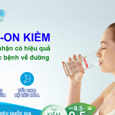 Nước uống ion kiềm thương hiệu i-on Life 450ml thùng 24 chai công nghệ Nhật bản khỏe ruột mát da