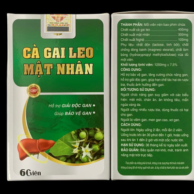 Viên uống giải độc gan Cà gai leo - Mật nhân Vinh Thịnh Vượng VV , hộp 60v