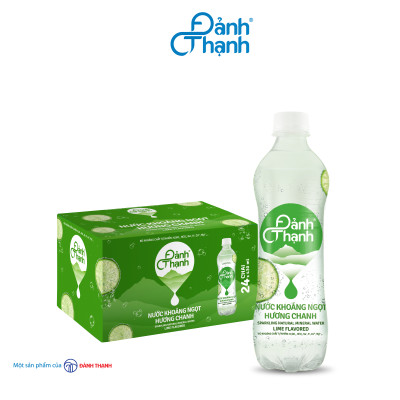 Thùng 24 chai Nước Khoáng Thiên Nhiên Có Ga Đảnh Thạnh Khoáng Chanh 430ml