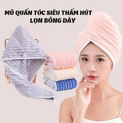 Khăn/Mũ Quấn Tóc Cao Cấp – Thấm Hút Nhanh, Bảo Vệ Tóc Khỏi Hư Tổn