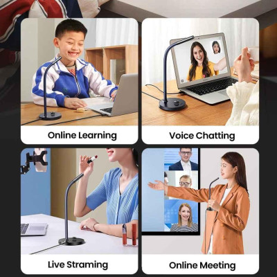 Ugreen UG90416CM564TK Màu Đen Micro để bàn cổng kết nối USB có kèm nút chỉnh tăng , giảm âm lượng - HÀNG CHÍNH HÃNG