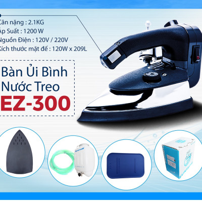 Bàn ủi hơi nước bình treo công nghiệp Silver Star EZ-300 - Hàng Chính Hãng