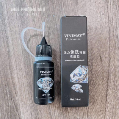 Bút Đính Đá VINIMAY Dạng Chai Gel Trong 15ml Đính Charm Đá Làm Nail Siêu Chắc, Dễ Cầm Nắm, Đầu Kim Chải Sơn Gel Đều Theo Ý Muốn Gắn Mọi Loại Charm