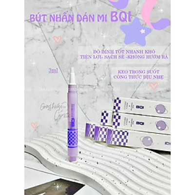 Bút lông Keo dán Lông mi giả BQI không gây kích ứng, khô nhanh chóng, độ dính mi và kích mí tốt, chống mồ hôi