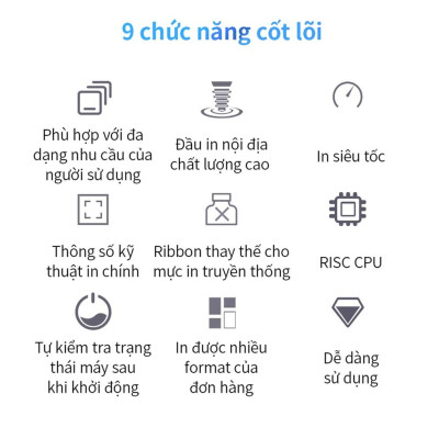 Máy In Nhiệt Deli Cao Cấp hàng Chính Hãng Deli - In Đơn Hàng Tem Mã Vạch Hóa Đơn Logo Bill TMĐT Tự Dán DL-740CS