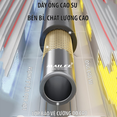 Bơm Tay Xe Đạp XunTing XT-P32 với tay cầm chống trượt, đầu bơm đa van 160PSI, Đa Dụng cho Xe Đạp, Xe máy, Xe Ô Tô, thân kim loại, lõi bơm nhôm, kín chống ngược khí - Mai Lee