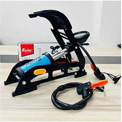 Bơm xe đạp chân Kirito nhật bản cao cấp 1-2-3 xilanh nén sử dụng bơm xe đạp, xe máy, ô tô, đệm, bóng,…
