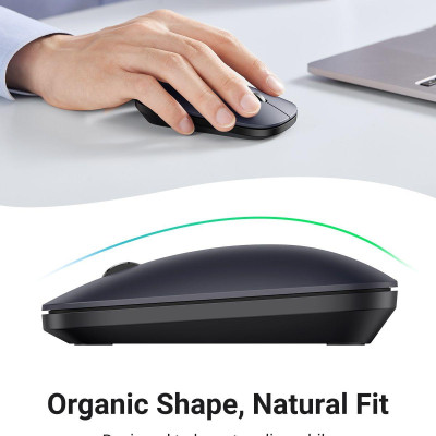 Ugreen UG90675MU001TK màu đen 2.4g chuột không dây dùng cho máy tính laptop chất liệu nhựa ABS có pin AA - HÀNG CHÍNH HÃNG