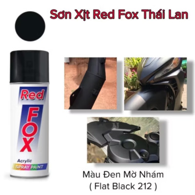 CHAI SƠN XỊT ỐNG XÃ XE MÁY ÔTÔ MẪU ĐEN NHÁM CHỐNG CHÁY TRANG TRÍ XE 