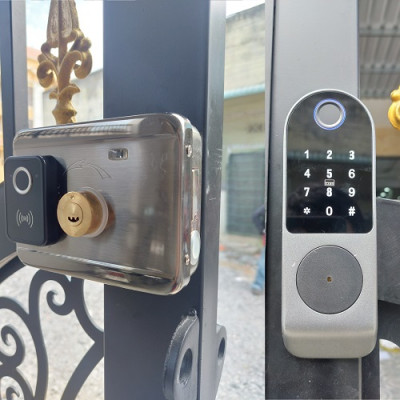 Khóa thông minh G02R- 2 Mặt vân tay trong ngoài + Remote ( không chống nước) - Hàng nhập khẩu