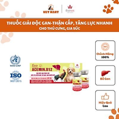 Five-Acemin.B12 - Hỗ Trợ Thải Độc Gan-Thận cấp, bổ gan, tăng lực nhanh.