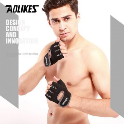 Găng Tay hở ngón tập gym Nam - Nữ Aolikes 1678