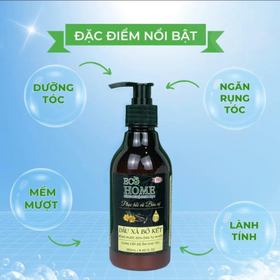 Dầu xả bồ kết ECOHOME - dầu xả tóc Kim Ngân Store giúp phục hồi tóc hư tổn, làm giảm gãy rụng tóc 250ml