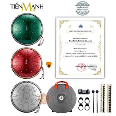 Trống Tank Hluru 15 Tone TBP15 14inch (Tone C & D Tùy Chọn - Steel Tongue Drum Lưỡi Thép Không Linh) Hàng Chính Hãng - Kèm Móng Gẩy DreamMaker