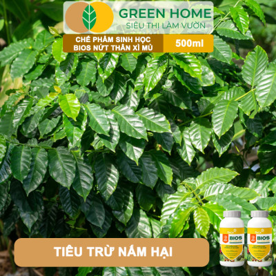 Chế Phẩm Sinh Học Bacte Bios Nứt Thân Xì Mủ, Green Home, Chai 500ml, Từ Thảo Mộc Hiệu Lực Nhanh Mạnh