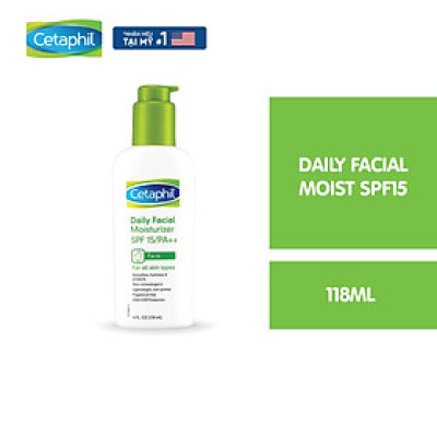 Kem dưỡng ẩm chống nắng cho da nhạy cảm SPF15 Cetaphil Daily Facial Moisturizer 118ml